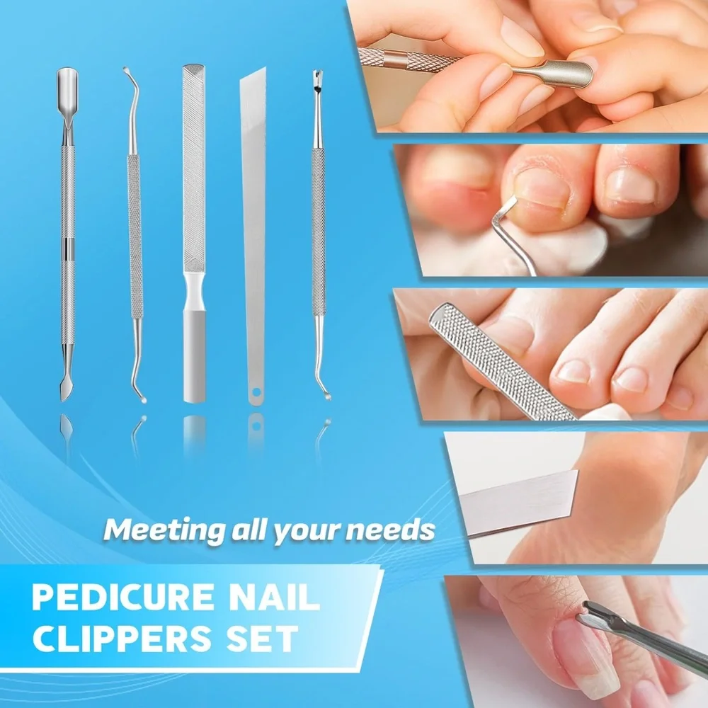 Nail Clipper Set with Black and Silver Tools- Retails $30 MADE in USA
